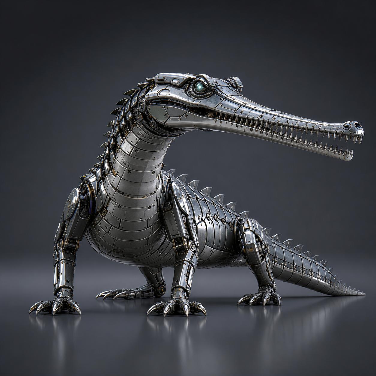 un gavial en robot