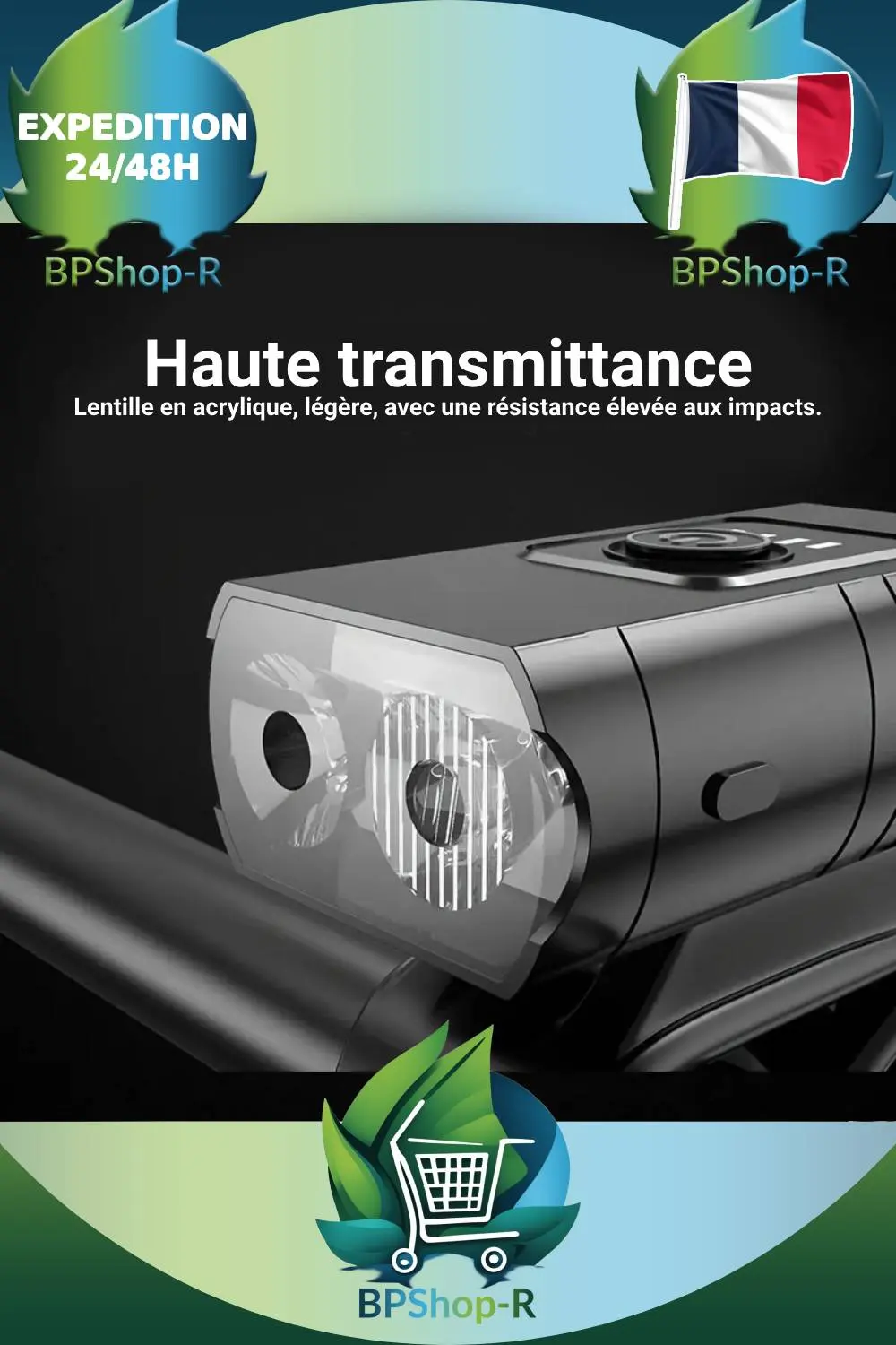 Lampe vélo recharge USB
