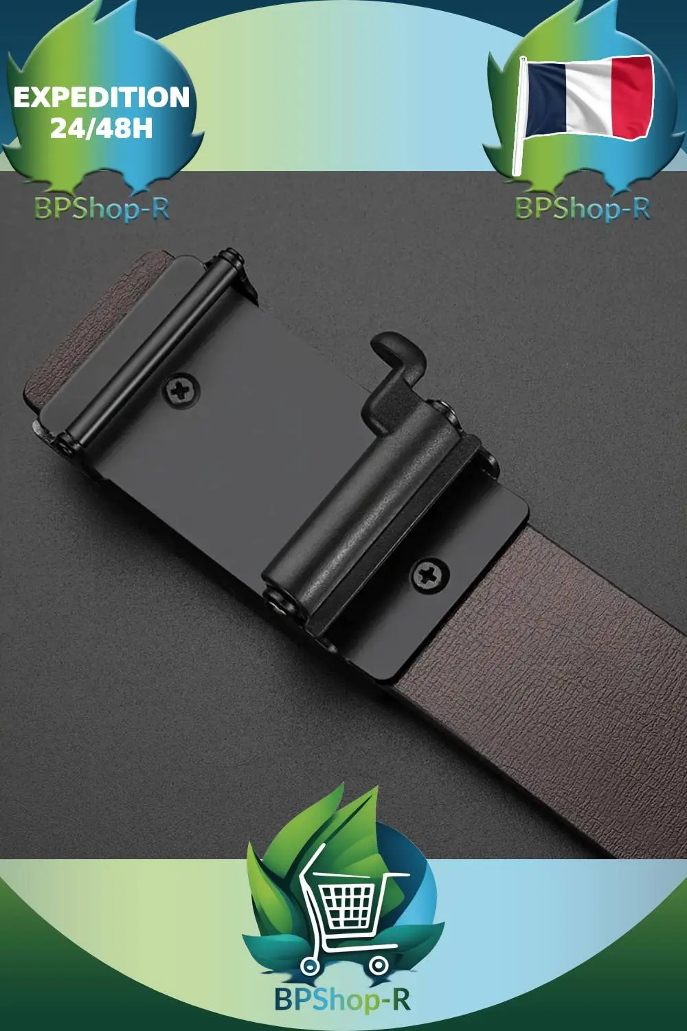 Ceinture cuir PU détail matière