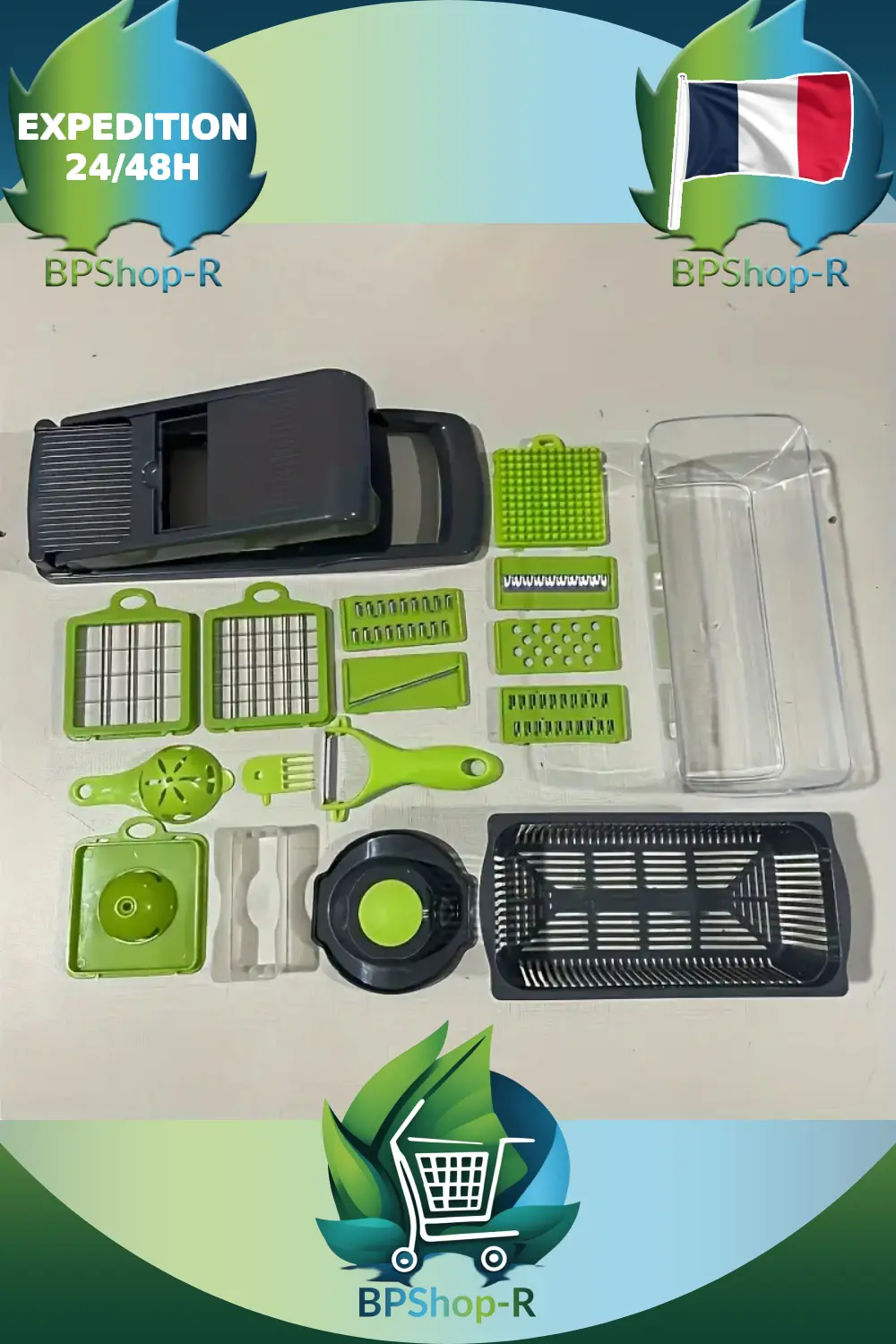 Hachoir trancheur accessoires inclus