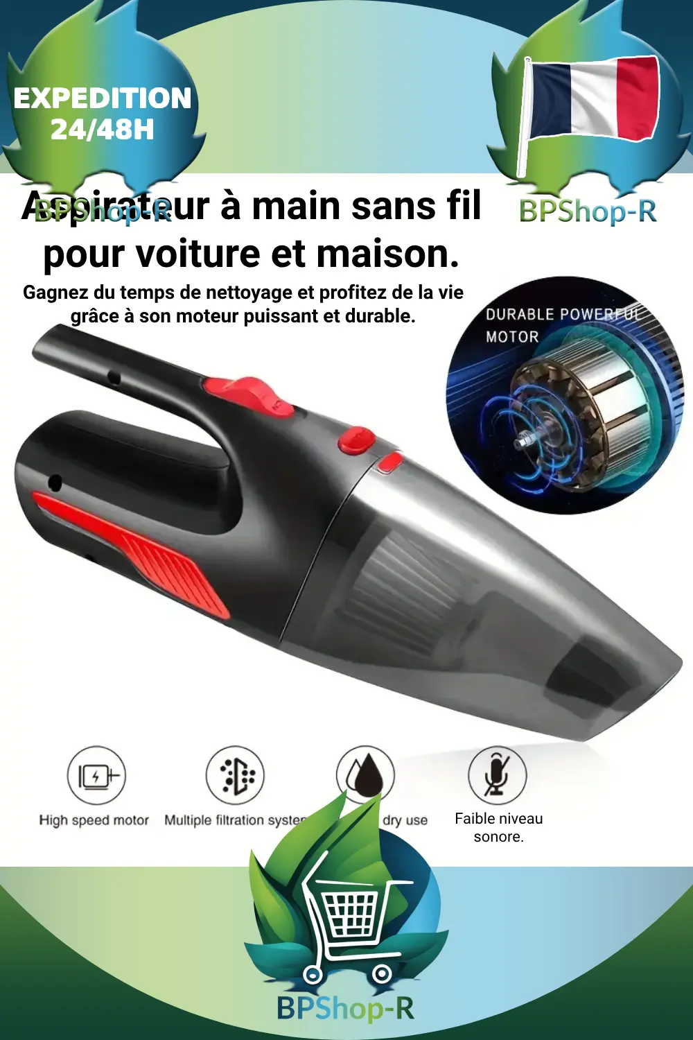Aspirateur en situation voiture