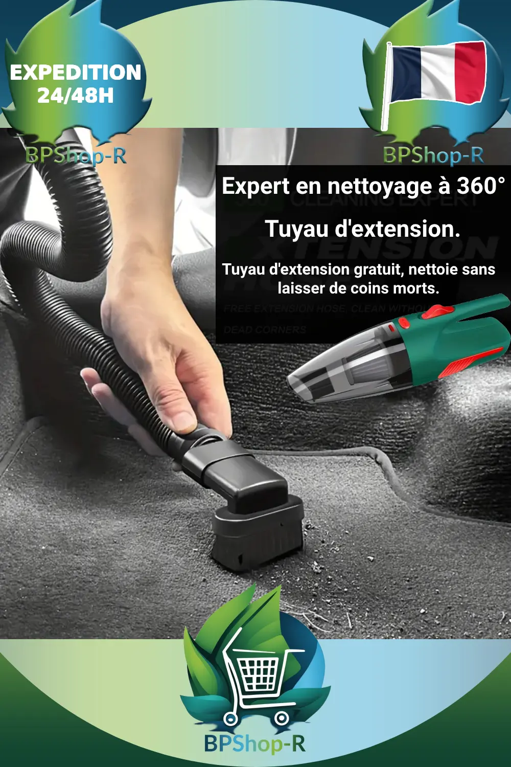 Aspirateur packshot complet