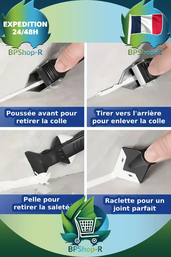 Spatule en Silicone 5 en 1 : L'outil indispensable pour vos travaux de finition !