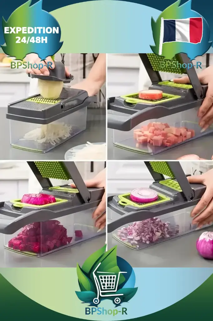 Hachoir & Trancheur de Légumes 16-en-1 – L'Outil Multifonction Essentiel pour Votre Cuisine