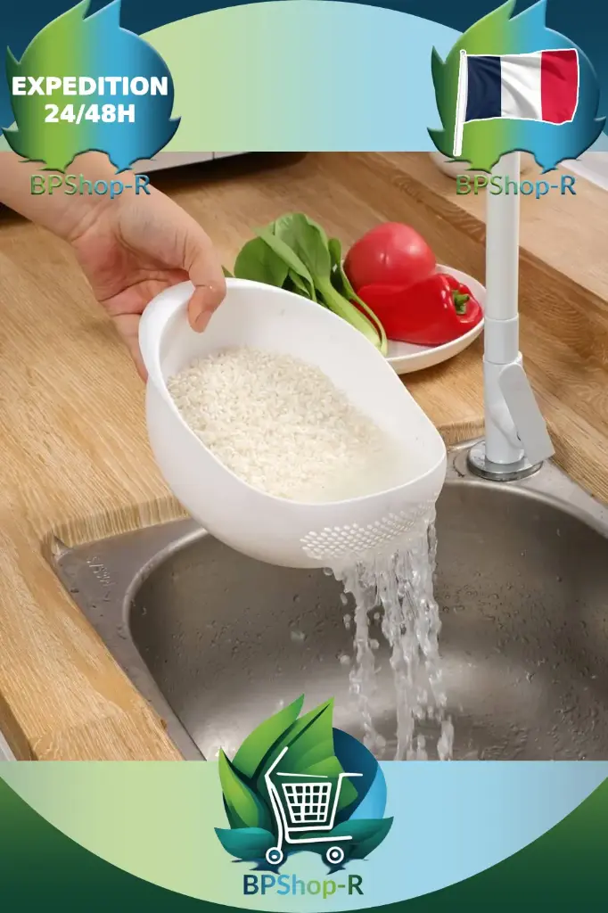 Panier Passoire Multifonctionnel : Lavage de Riz et bien plus !