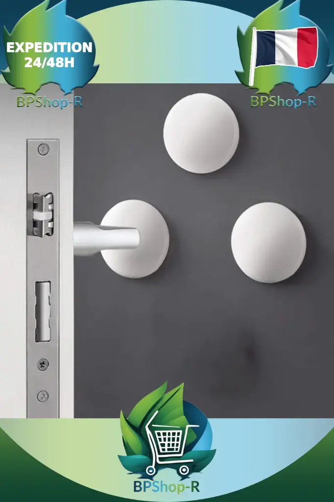 Lot de 2 Protecteurs de Poignée en Caoutchouc : Stop aux Marques sur Vos Murs !