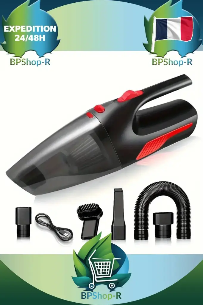 Aspirateur à Main Sans Fil 2-en-1 : Maison et Voiture, Puissant et Polyvalent