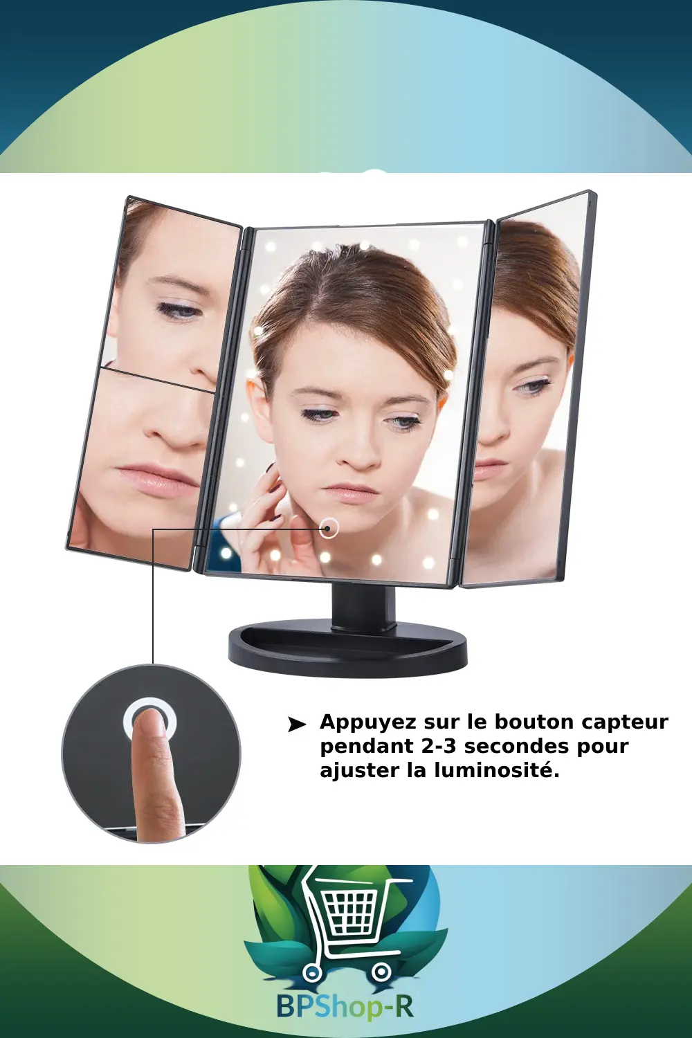 Miroir LED tactile 22 lumières