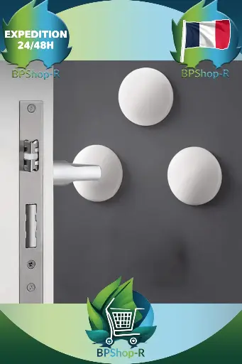 Lot de 2 Protecteurs de Poignée en Caoutchouc : Stop aux Marques sur Vos Murs !