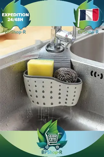 Éponge Rack Suspendu en Silicone : Rangement Pratique et Hygiénique